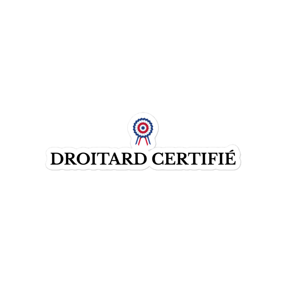 Sticker l DROITARD CERTIFIÉ