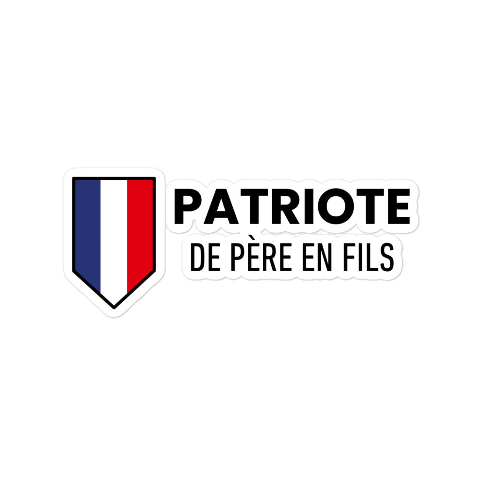 Sticker l PATRIOTE DE PÈRE EN FILS