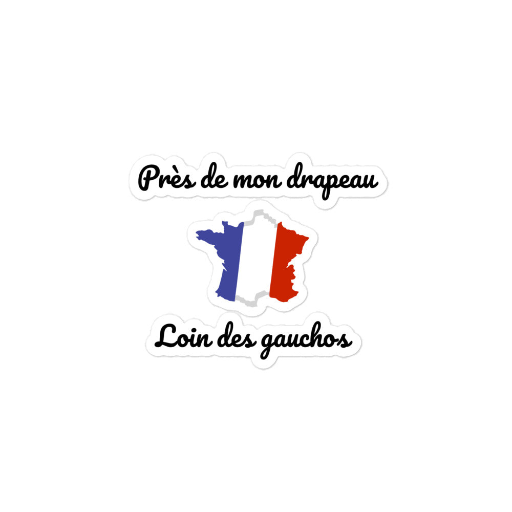 Sticker l PRÈS DE MON DRAPEAU